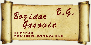Božidar Gašović vizit kartica